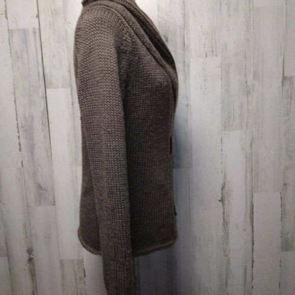 Soft Surroundings Sweater Small Country Weekend Shawl Cardigan Leather Belt - Picture 2 of 7